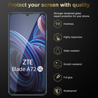 ZTE Blade A72 5G 3x Skærmbeskytter Beskyttelsesglas