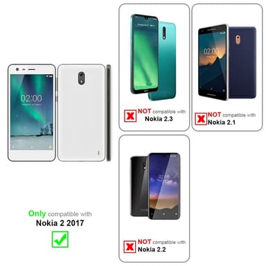 Nokia 2 2017 Pungetui Flip Cover (Rød)