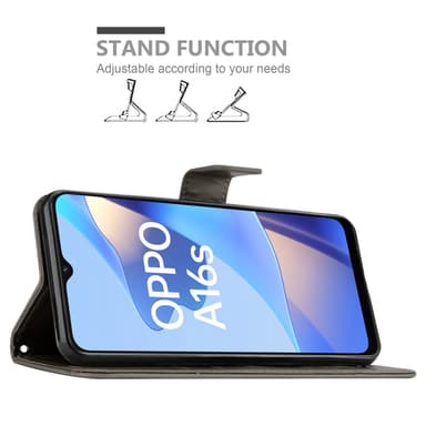 Oppo A16s / A54s Pungetui Cover Case (Grå)