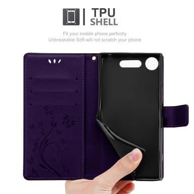 Sony Xperia XZ1 Pungetui Cover Case (Lilla)