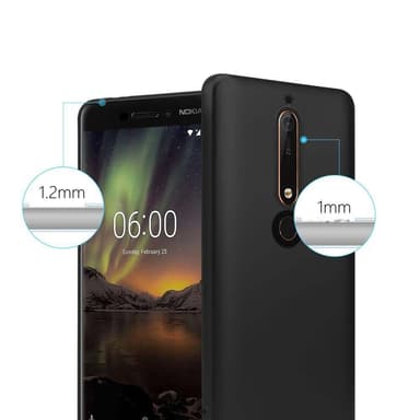 Nokia 6.1 Cover Etui Case (Sort)
