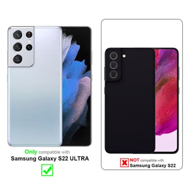 Samsung Galaxy S22 ULTRA Pungetui Cover Case (Sølv)