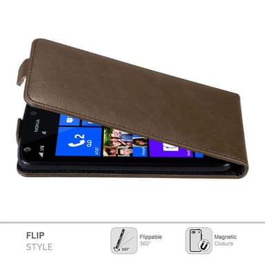Nokia Lumia 925 Pungetui Flip Cover (Brun)