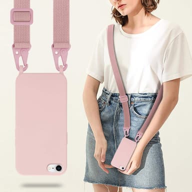 iPhone 7 / 7S / 8 / SE 2020 Etui Cover Kæde (Lyserød)