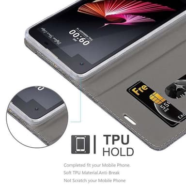 LG X SCREEN Pungetui Cover Case (Grå)