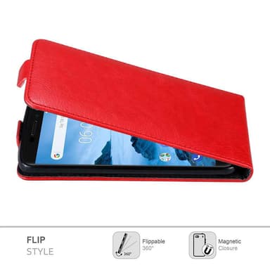 Nokia 6.1 Pungetui Flip Cover (Rød)