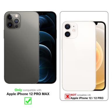 iPhone 12 PRO MAX Pungetui Flip Cover (Sort)
