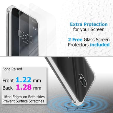 Nokia 3 2017 Etui Case Cover (Gennemsigtig)