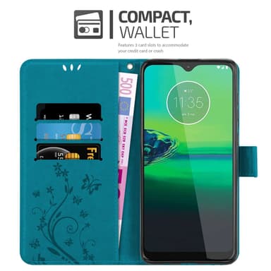 Motorola MOTO G8 Pungetui Cover Case (Blå)