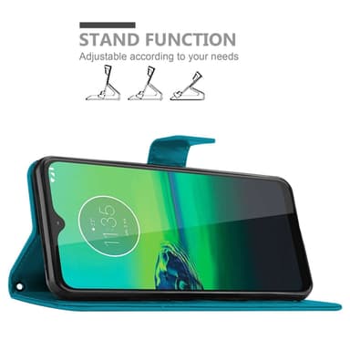 Motorola MOTO G8 Pungetui Cover Case (Blå)