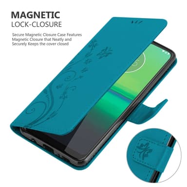 Motorola MOTO G8 Pungetui Cover Case (Blå)