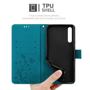 Motorola MOTO G8 Pungetui Cover Case (Blå)