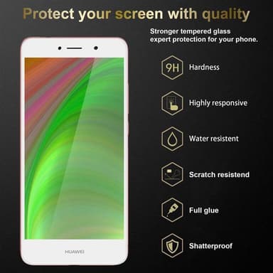 Huawei Enjoy 7 PLUS 3x Skærmbeskytter Beskyttelsesglas