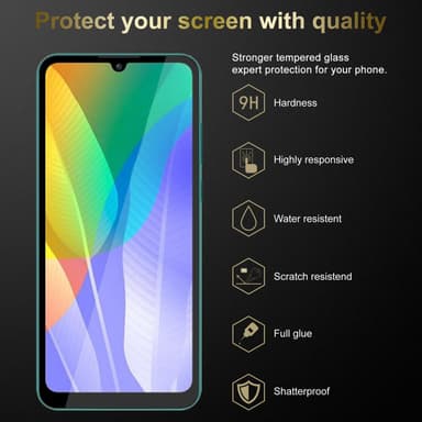 Huawei Y6P 3x Skærmbeskytter Beskyttelsesglas