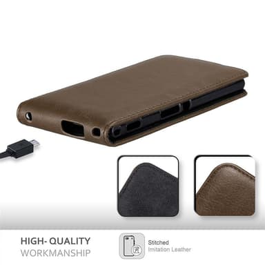 Sony Xperia M2 / M2 AQUA Pungetui Flip Cover (Brun)