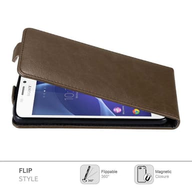 Sony Xperia M2 / M2 AQUA Pungetui Flip Cover (Brun)