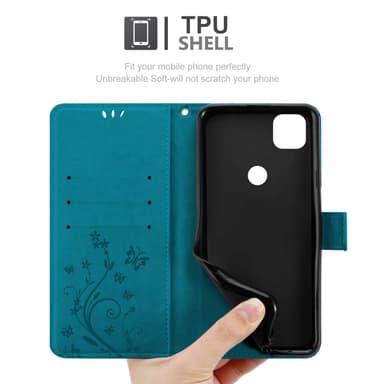 Google PIXEL 4A Pungetui Cover Case (Blå)