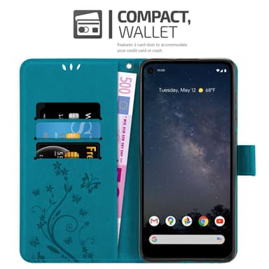 Google PIXEL 4A Pungetui Cover Case (Blå)
