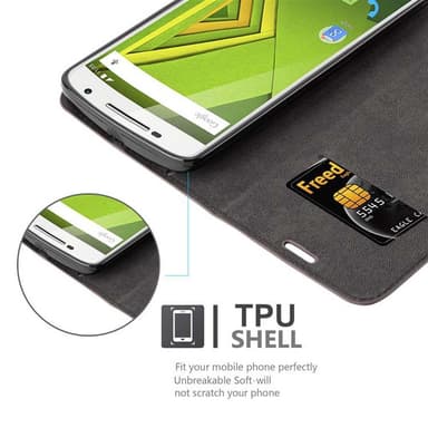 Motorola MOTO X PLAY Cover Etui Case (Brun)