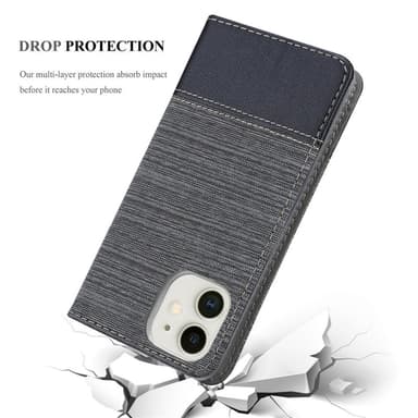iPhone 12 MINI Pungetui Cover Case (Grå)