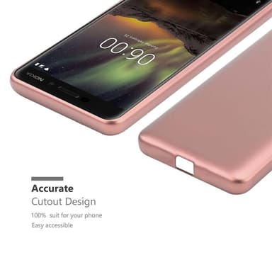 Nokia 6.1 Cover Etui Case (Lyserød)