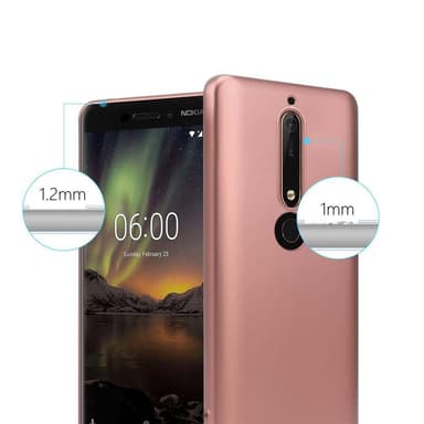 Nokia 6.1 Cover Etui Case (Lyserød)
