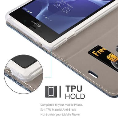 Sony Xperia M2 / M2 AQUA Pungetui Cover Case (Blå)
