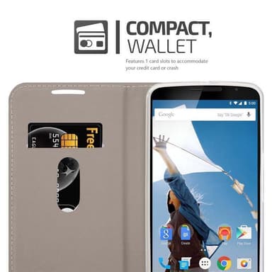 Motorola Google NEXUS 6 Pungetui Cover Case (Grå)