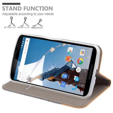 Motorola Google NEXUS 6 Pungetui Cover Case (Grå)