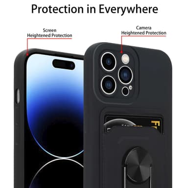 iPhone 14 PRO Etui Kæde Cover(Sort)