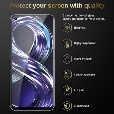 Realme 8i / Narzo 50 4G 3x Skærmbeskytter