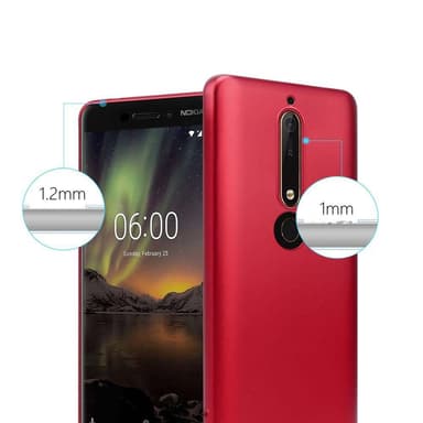 Nokia 6.1 Cover Etui Case (Rød)