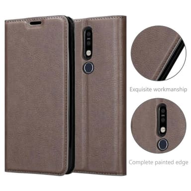 Nokia 8.1 Cover Etui Case (Brun)