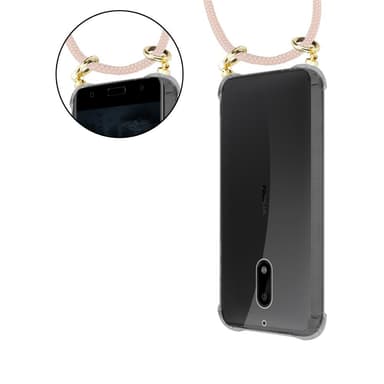Nokia 6 2017 Etui Cover Kæde (Lyserød)