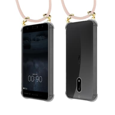 Nokia 6 2017 Etui Cover Kæde (Lyserød)