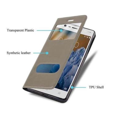 Pungetui Nokia 3 2017 Cover Case (Brun)