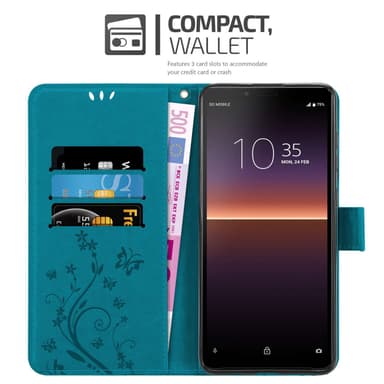 Sony Xperia 10 II Pungetui Cover Case (Blå)