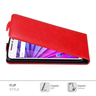 Motorola MOTO G3 Pungetui Flip Cover (Rød)