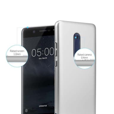 Nokia 5 2017 Cover Etui Case (Sølv)