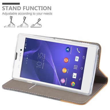 Sony Xperia T3 Pungetui Cover Case (Grå)