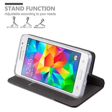 Samsung Galaxy GRAND PRIME Pungetui Cover Case (Grå)
