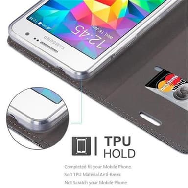 Samsung Galaxy GRAND PRIME Pungetui Cover Case (Grå)