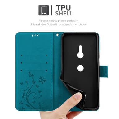 Sony Xperia XZ3 Pungetui Cover Case (Blå)