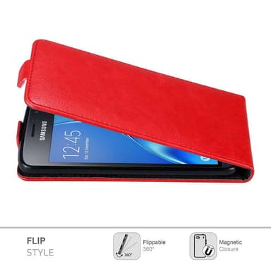 Samsung Galaxy J1 2016 Pungetui Flip Cover (Rød)
