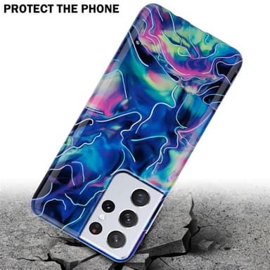 Samsung Galaxy S21 ULTRA Pungetui Cover Case (Blå)
