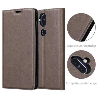 Nokia 8.1 Cover Etui Case (Brun)