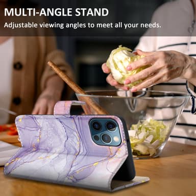 iPhone 12 PRO MAX Pungetui Cover Case (Lilla)