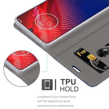 Motorola MOTO Z4 Pungetui Cover Case (Blå)