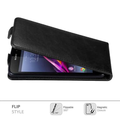 Sony Xperia Z1 Pungetui Flip Cover (Sort)