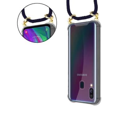 Samsung Galaxy A40 Etui Cover Kæde (Blå)